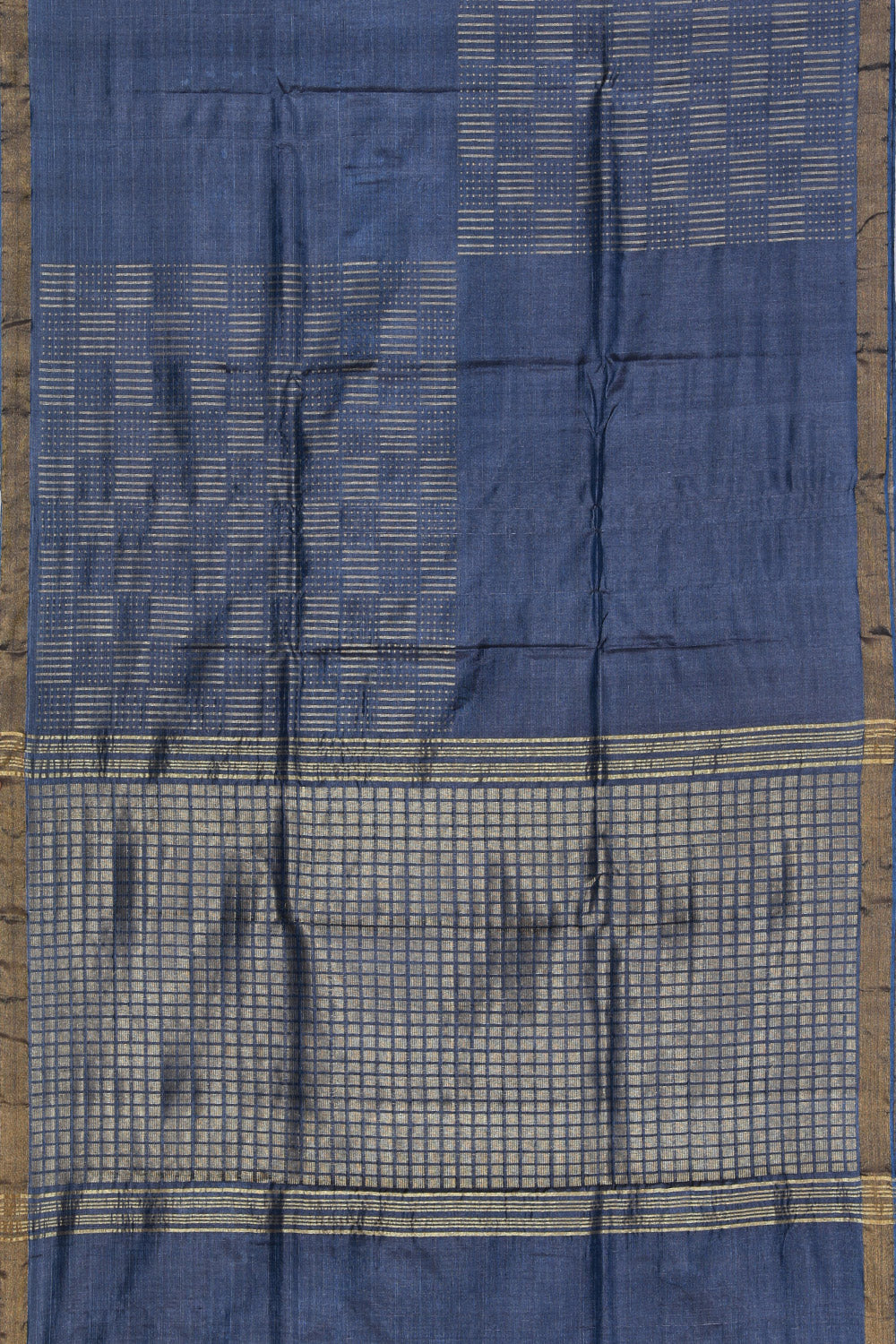 Image of Tussar Silk Grey Saree